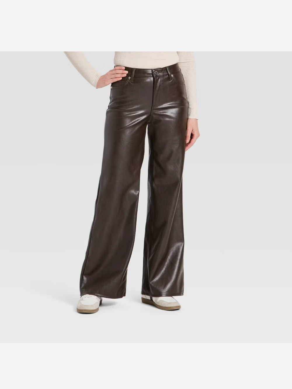 NWT Universal Thread Everyday High-Rise Wide-Leg Faux Leather Pants